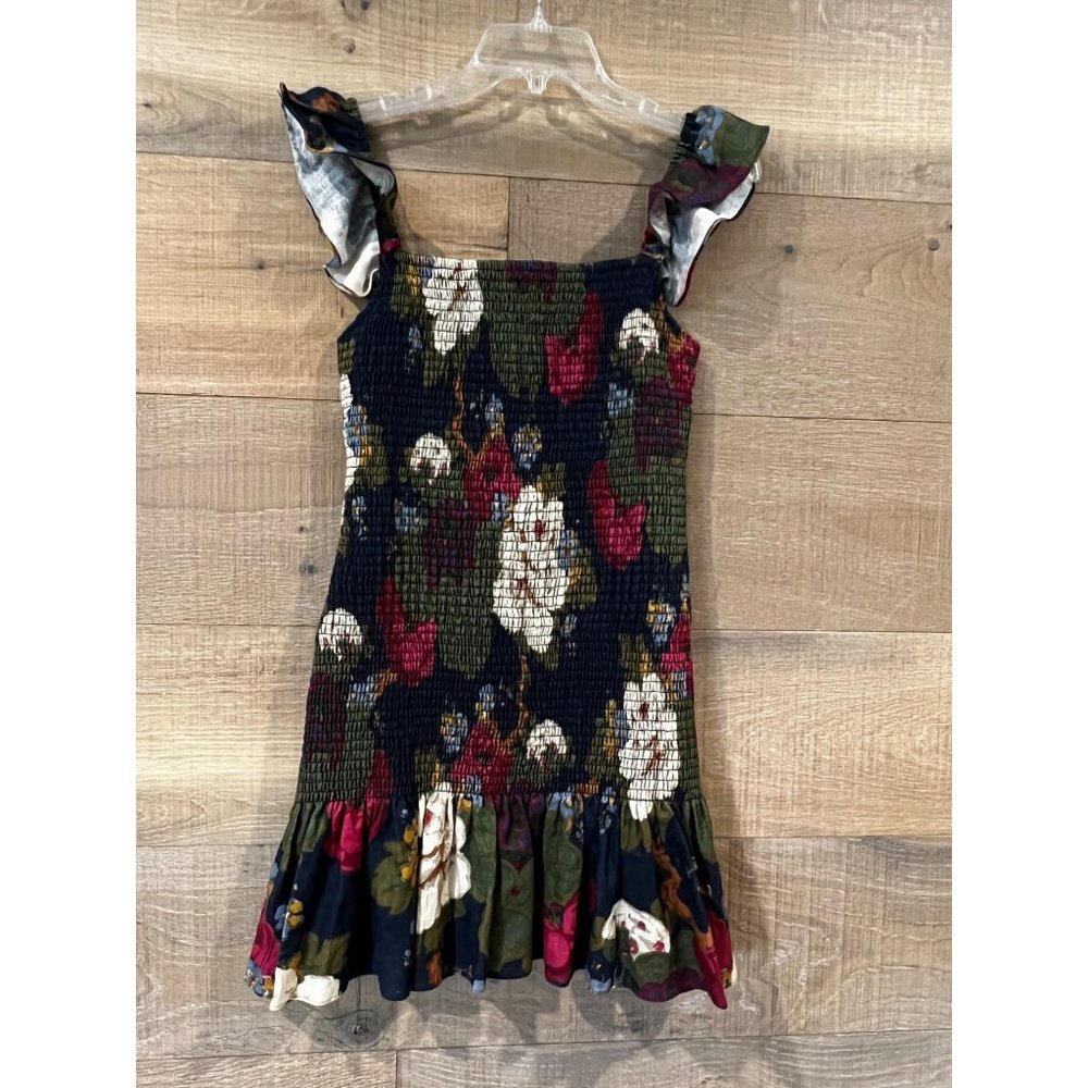 Sir the Label Francesca Shirred Mini Dress Print Size 2/ US 6 - Picture 3 of 9